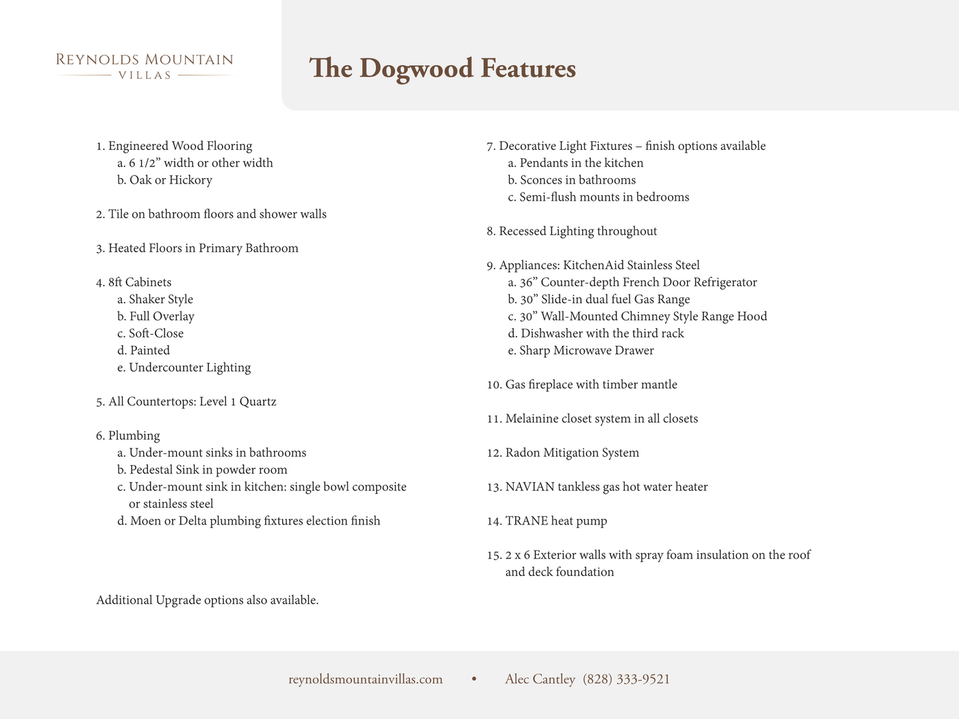 The Dogwood floor plan - upper level