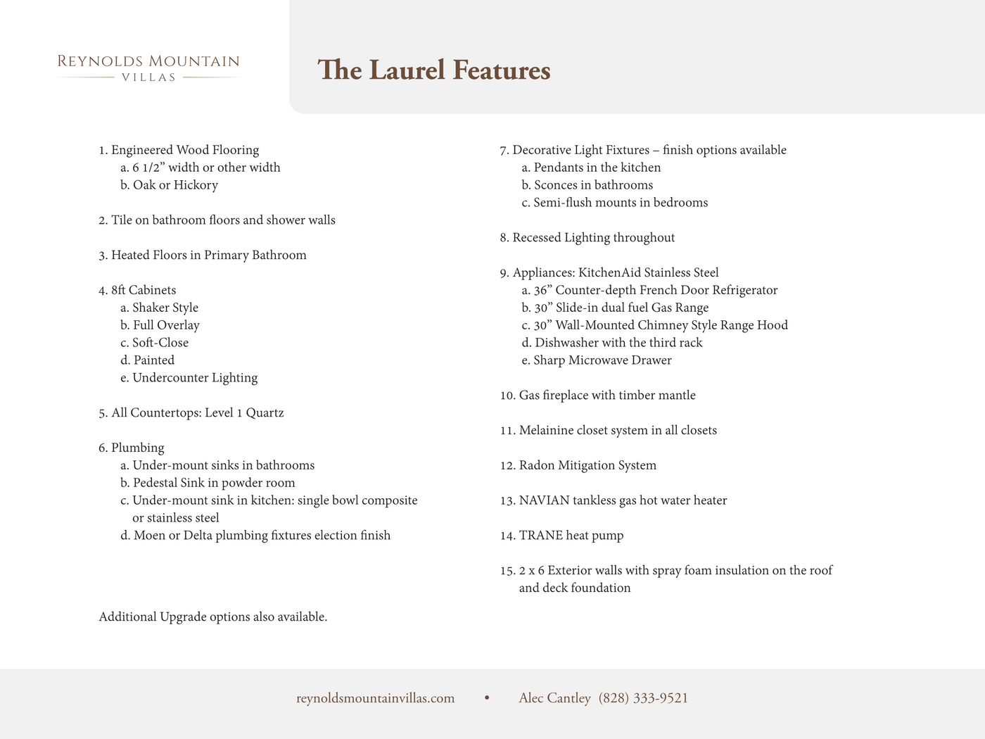 The Laurel floor plan - upper level