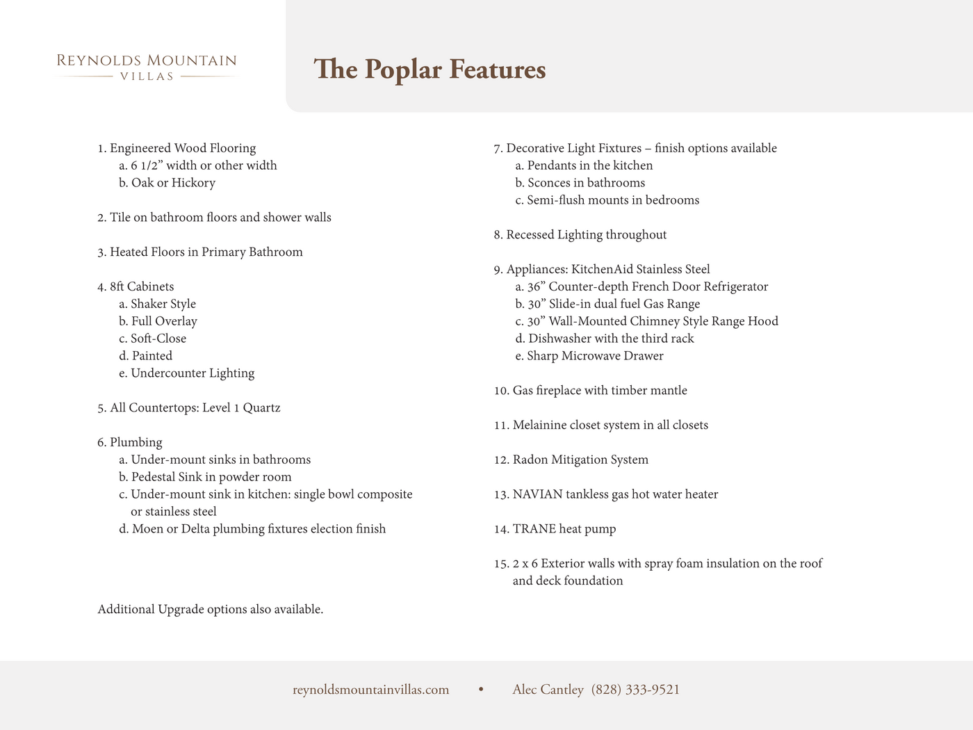 The Poplar floor plan - upper level