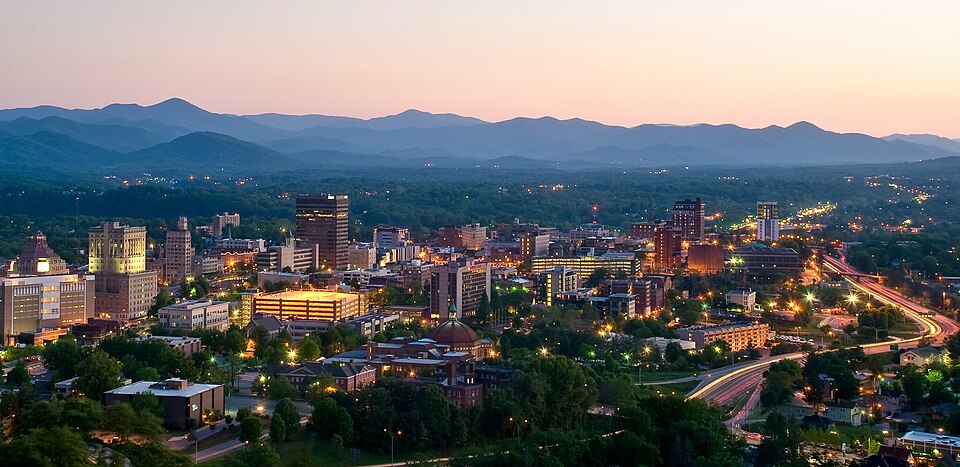 Asheville skyline and Blue Ridge — mountain real estate resilience