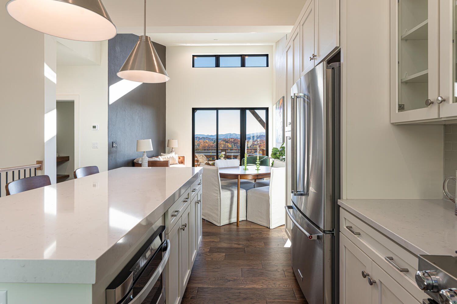 Private deck with mountain views